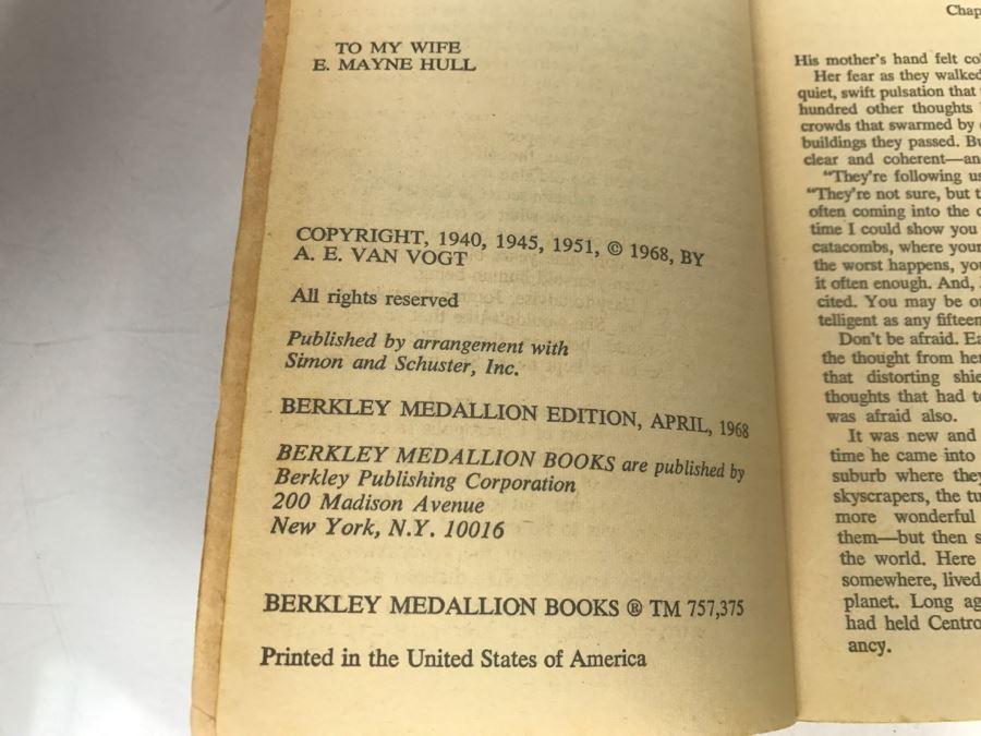 Signed Pair Of Paperback Books By A. E. Van Vogt [Photo 14]