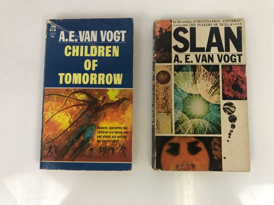 Signed Pair Of Paperback Books By A. E. Van Vogt [Photo 2]
