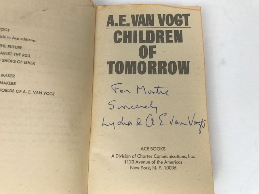 Signed Pair Of Paperback Books By A. E. Van Vogt [Photo 6]