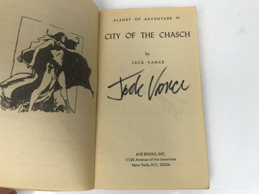 Signed Set Of (4) Paperback Books By Jack Vance [Photo 6]