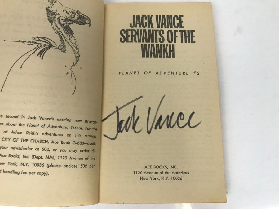 Signed Set Of (4) Paperback Books By Jack Vance [Photo 12]