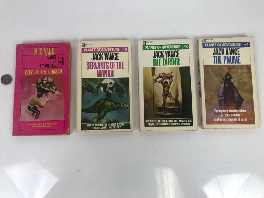 Signed Set Of (4) Paperback Books By Jack Vance [Photo 2]