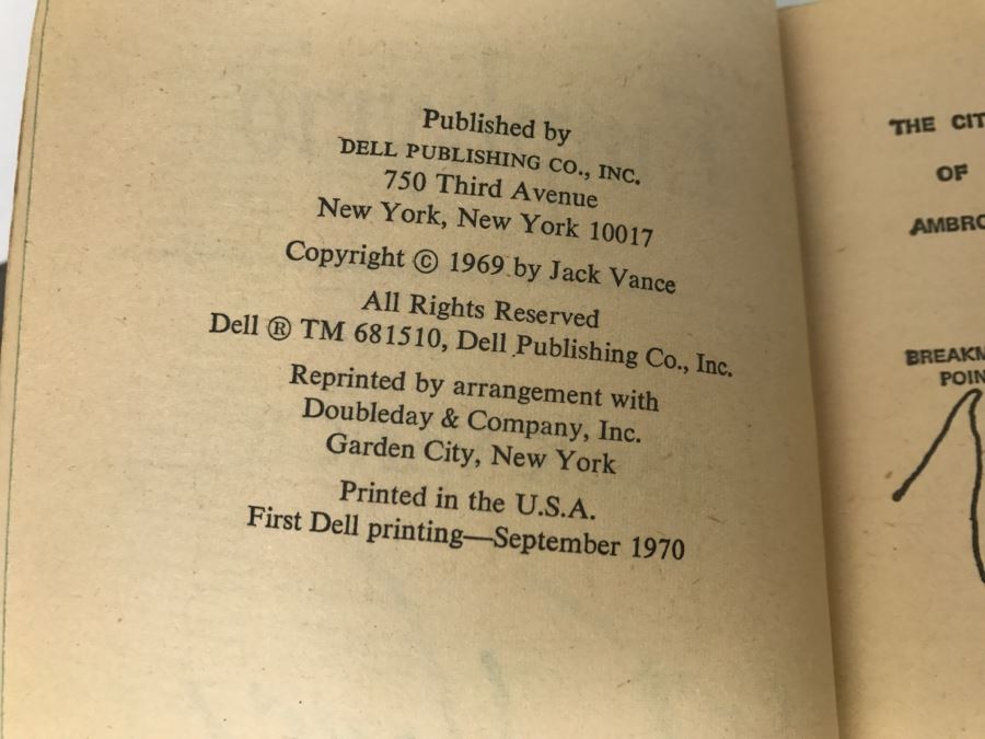  Signed Set Of (4) Paperback Books By Jack Vance [Photo 15]