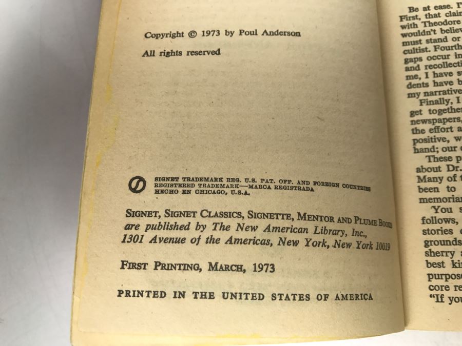 Signed Set Of (4) Paperback Books By Poul Anderson [Photo 15]
