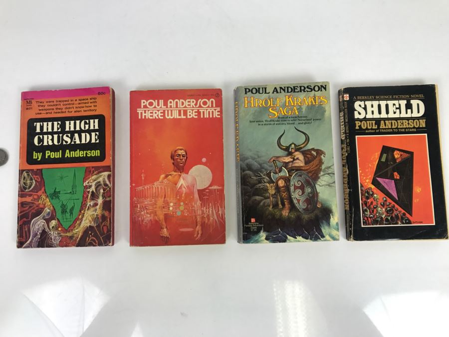 Signed Set Of (4) Paperback Books By Poul Anderson [Photo 2]