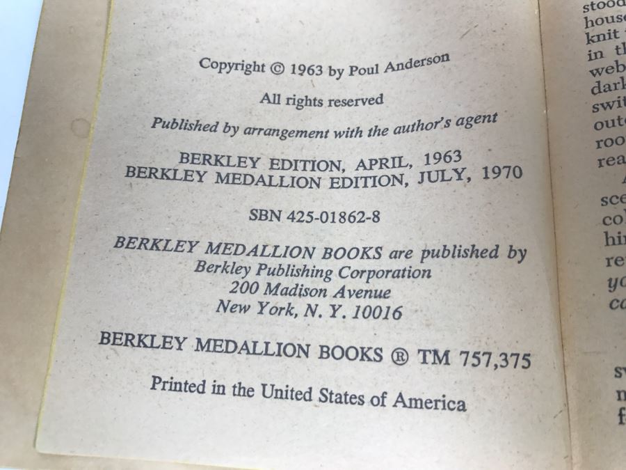 Signed Set Of (4) Paperback Books By Poul Anderson [Photo 29]