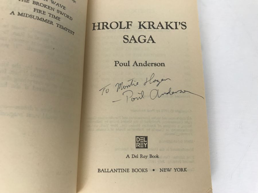 Signed Set Of (4) Paperback Books By Poul Anderson [Photo 20]