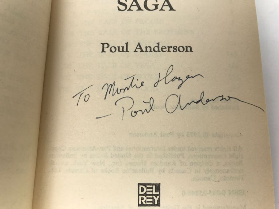 Signed Set Of (4) Paperback Books By Poul Anderson [Photo 21]