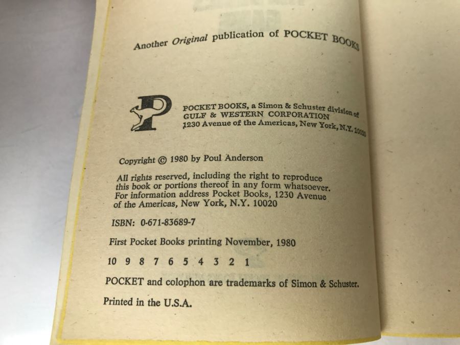 Signed Set Of (3) Paperback Books By Poul Anderson [Photo 20]