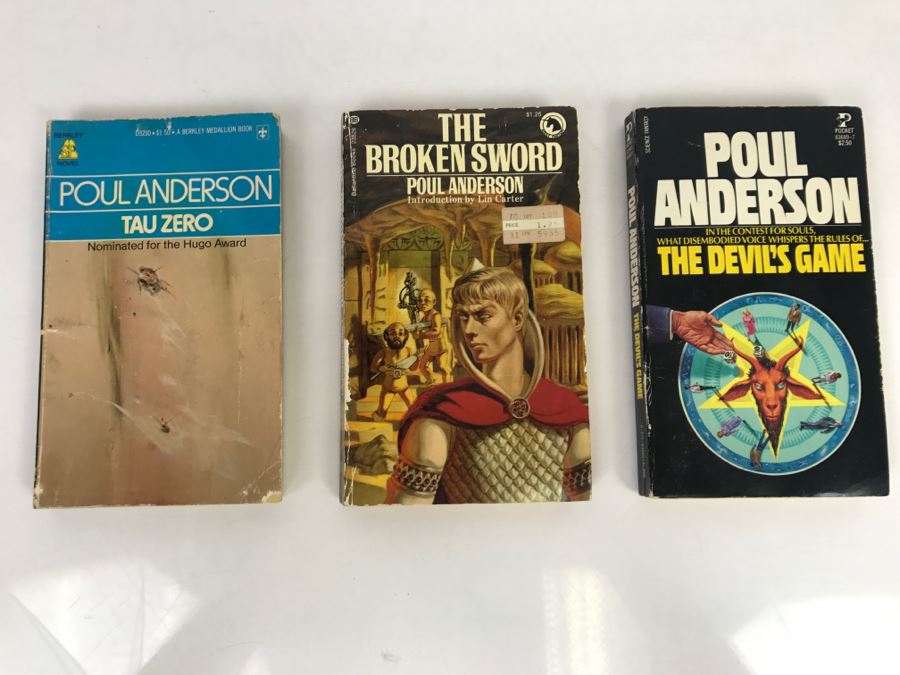 Signed Set Of (3) Paperback Books By Poul Anderson [Photo 2]