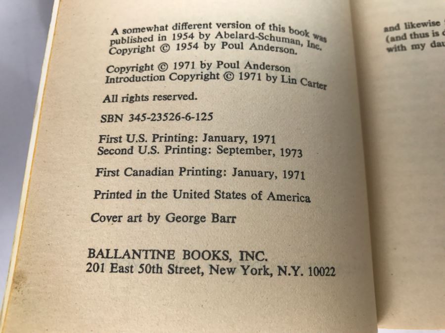 Signed Set Of (3) Paperback Books By Poul Anderson [Photo 14]