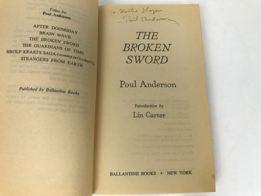 Signed Set Of (3) Paperback Books By Poul Anderson [Photo 21]