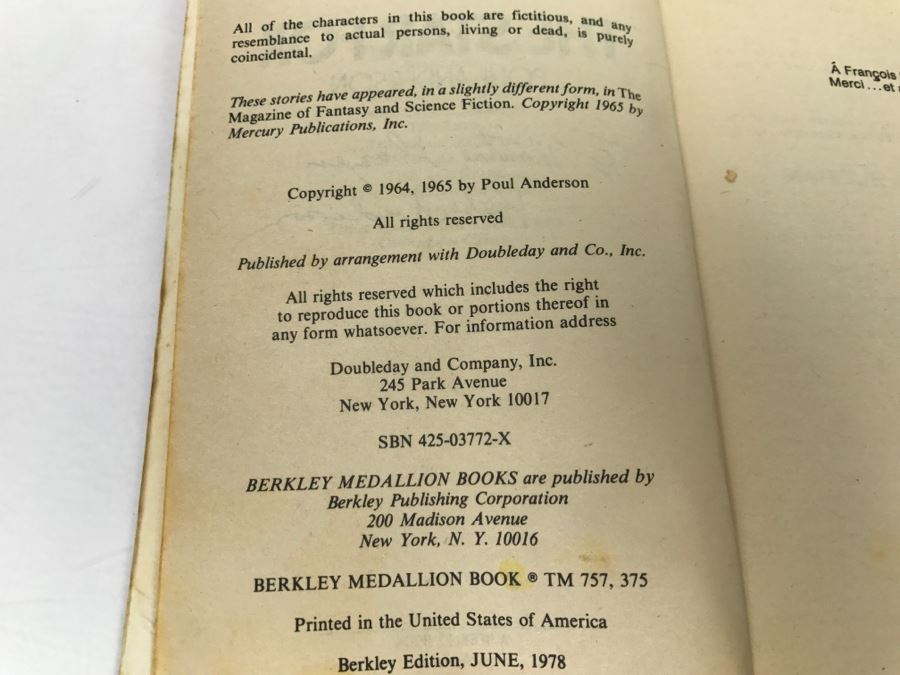 Signed Set Of (3) Paperback Books By Poul Anderson [Photo 15]