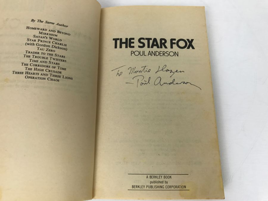 Signed Set Of (3) Paperback Books By Poul Anderson [Photo 13]