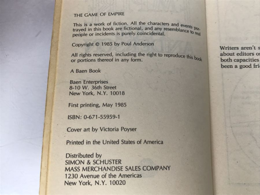 Signed Set Of (4) Paperback Books By Poul Anderson [Photo 21]