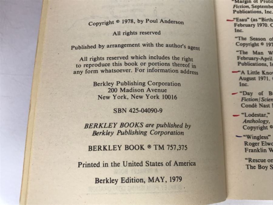 Signed Set Of (4) Paperback Books By Poul Anderson [Photo 15]