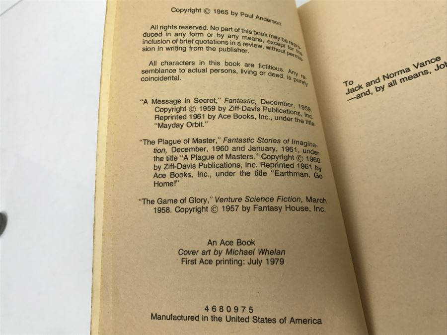 Signed Set Of (4) Paperback Books By Poul Anderson [Photo 9]