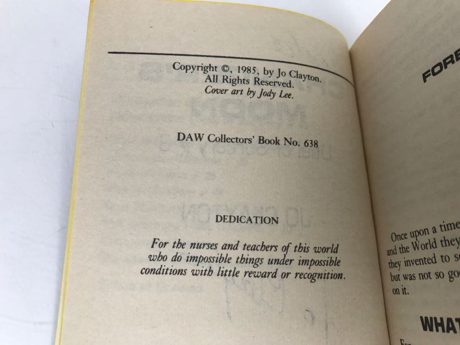 Signed Set Of (3) Paperback Books By Jo Clayton [Photo 14]