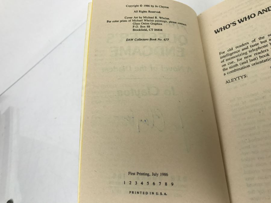 Signed Set Of (3) Paperback Books By Jo Clayton [Photo 22]