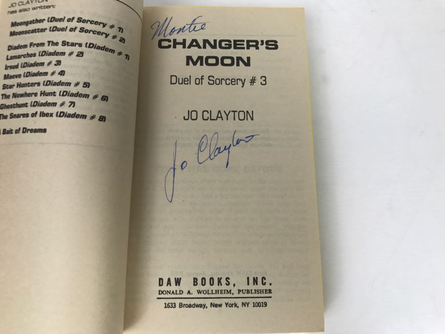 Signed Set Of (3) Paperback Books By Jo Clayton [Photo 12]