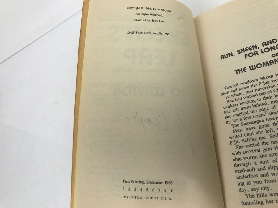 Signed Set Of (3) Paperback Books By Jo Clayton [Photo 20]