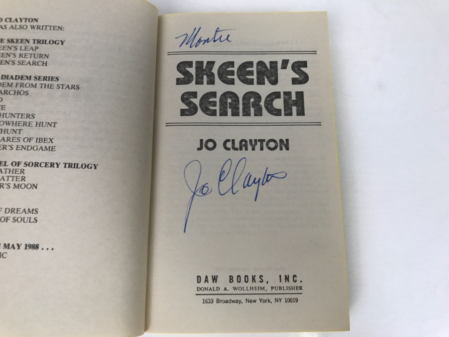 Signed Set Of (3) Paperback Books By Jo Clayton [Photo 6]