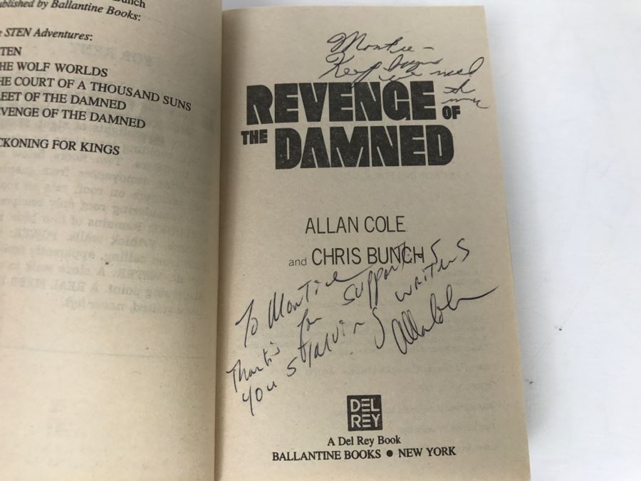 Signed Set Of (3) Paperback Books By Allan Cole And Chris Bunch [Photo 12]