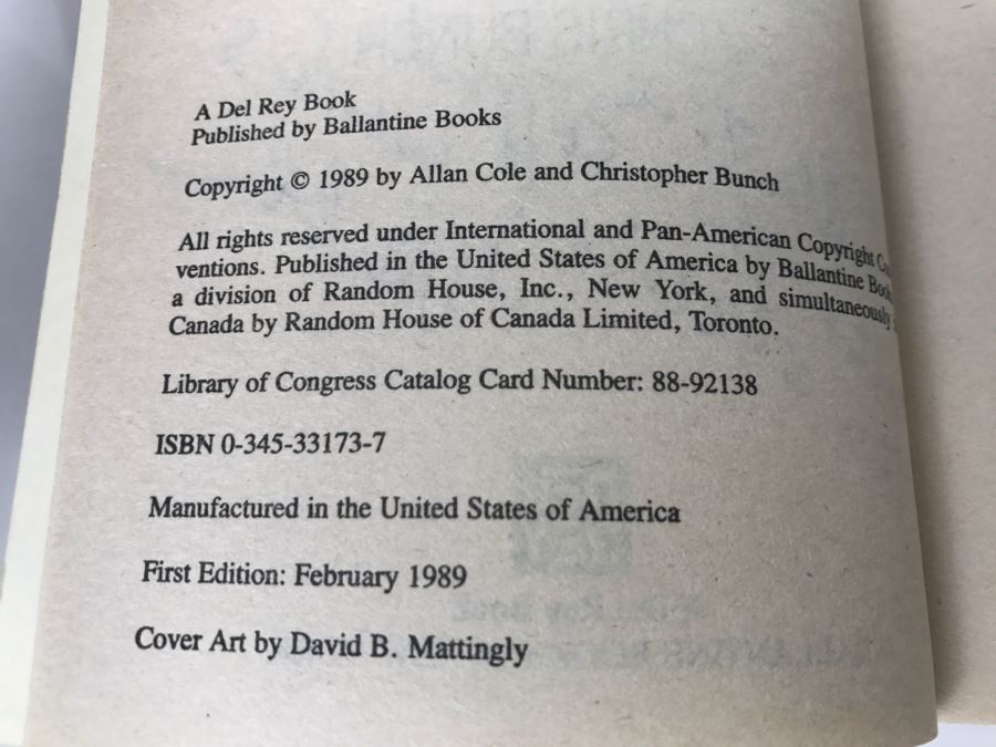 Signed Set Of (3) Paperback Books By Allan Cole And Chris Bunch [Photo 14]