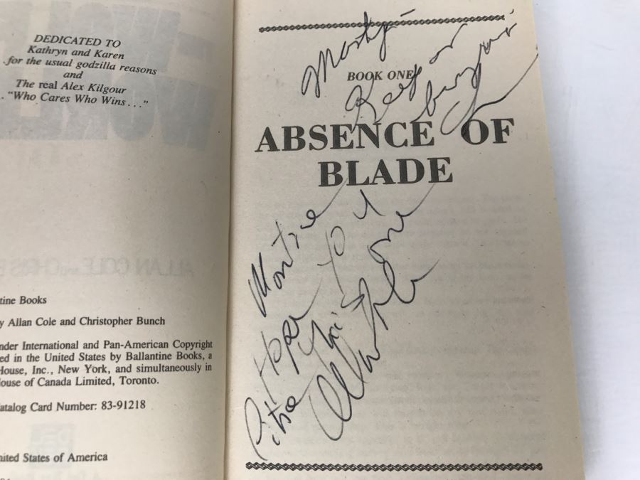 Signed Set Of (4) Paperback Books By Allan Cole And Chris Bunch [Photo 12]
