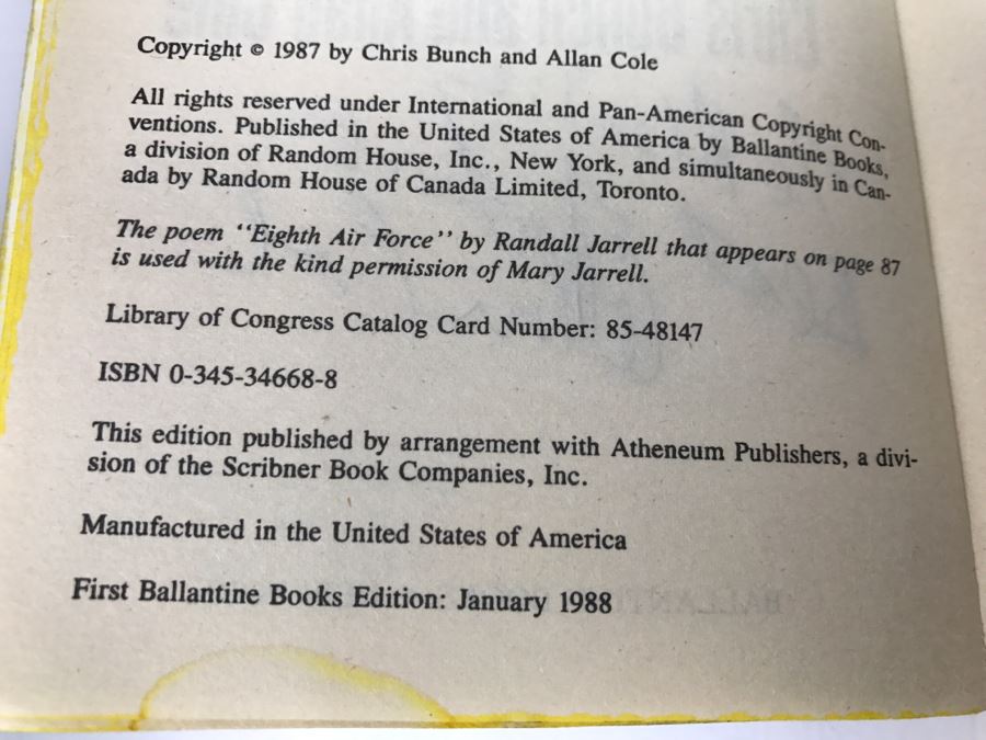 Signed Set Of (3) Paperback Books By Allan Cole And Chris Bunch [Photo 14]