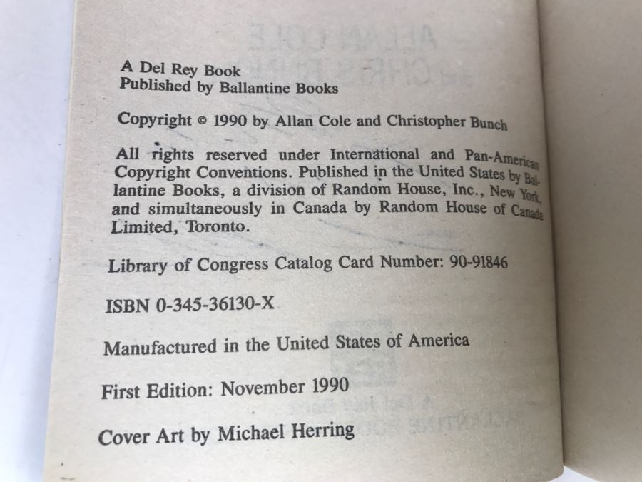 Signed Set Of (3) Paperback Books By Allan Cole And Chris Bunch [Photo 8]