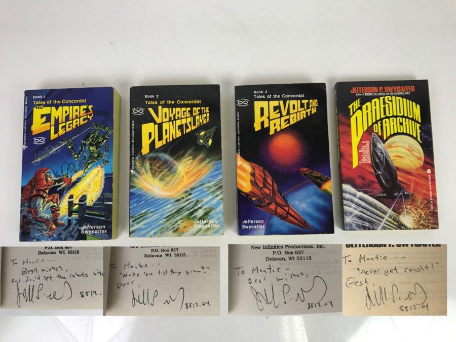 Signed Set Of (4) Paperback Books By Jefferson Swycaffer [Photo 1]
