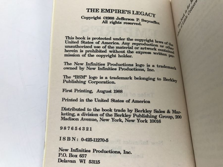 Signed Set Of (4) Paperback Books By Jefferson Swycaffer [Photo 8]