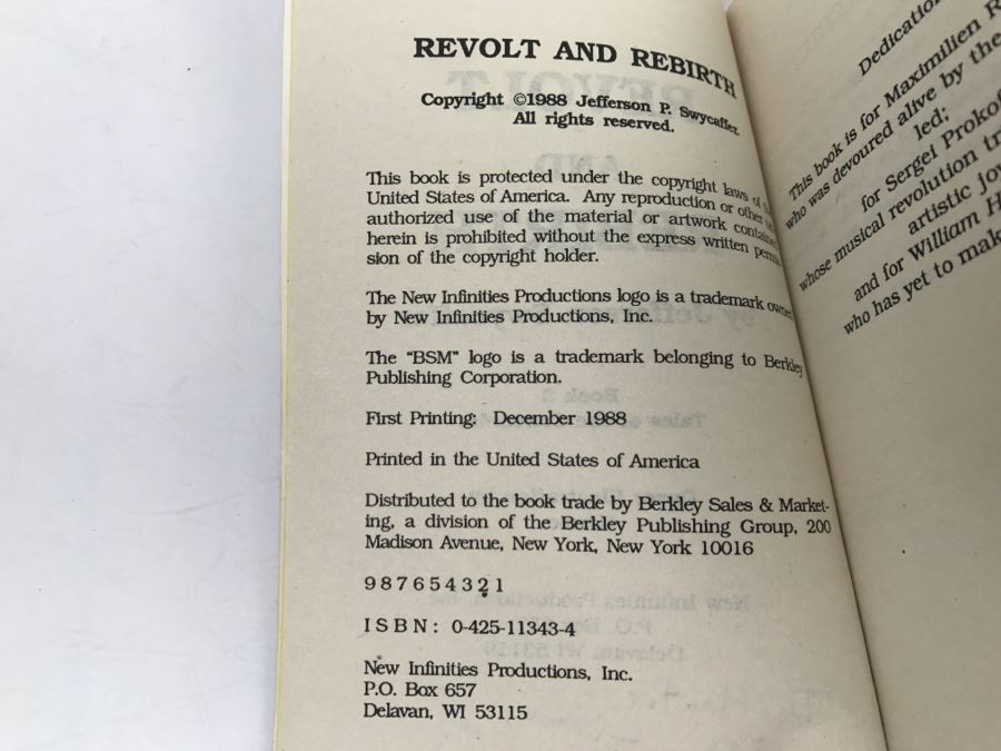 Signed Set Of (4) Paperback Books By Jefferson Swycaffer [Photo 20]