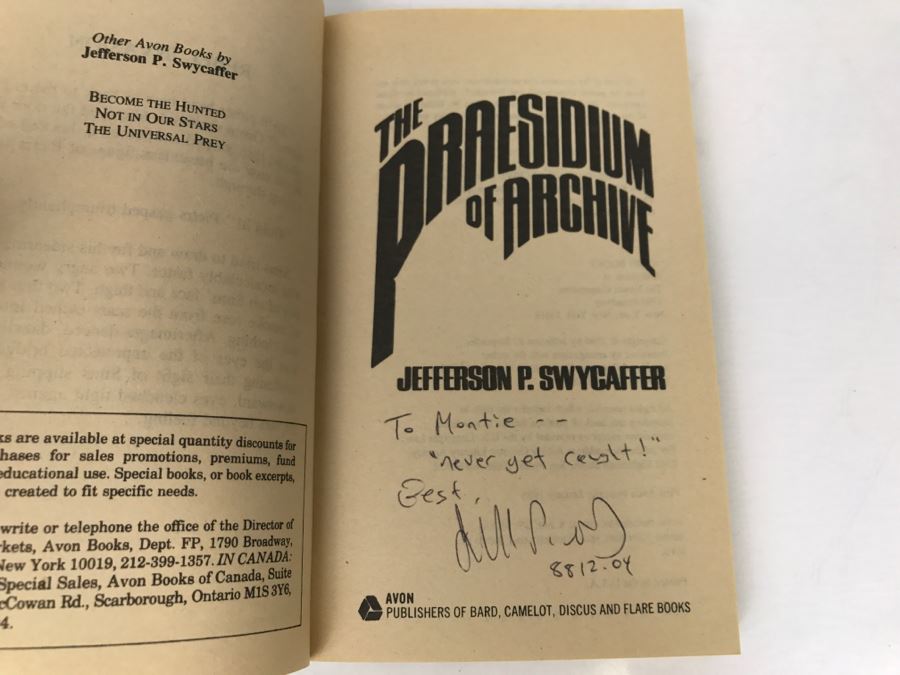 Signed Set Of (4) Paperback Books By Jefferson Swycaffer [Photo 24]