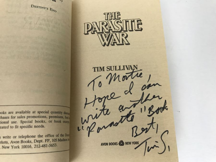 Signed Set Of (3) Paperback Books By Tim Sullivan [Photo 17]