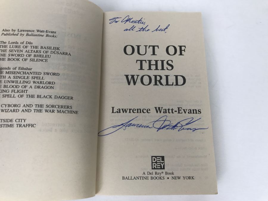 Signed Set Of (7) Paperback Books By Lawrence Watt-Evans [Photo 30]