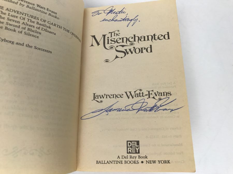 Signed Set Of (7) Paperback Books By Lawrence Watt-Evans [Photo 18]