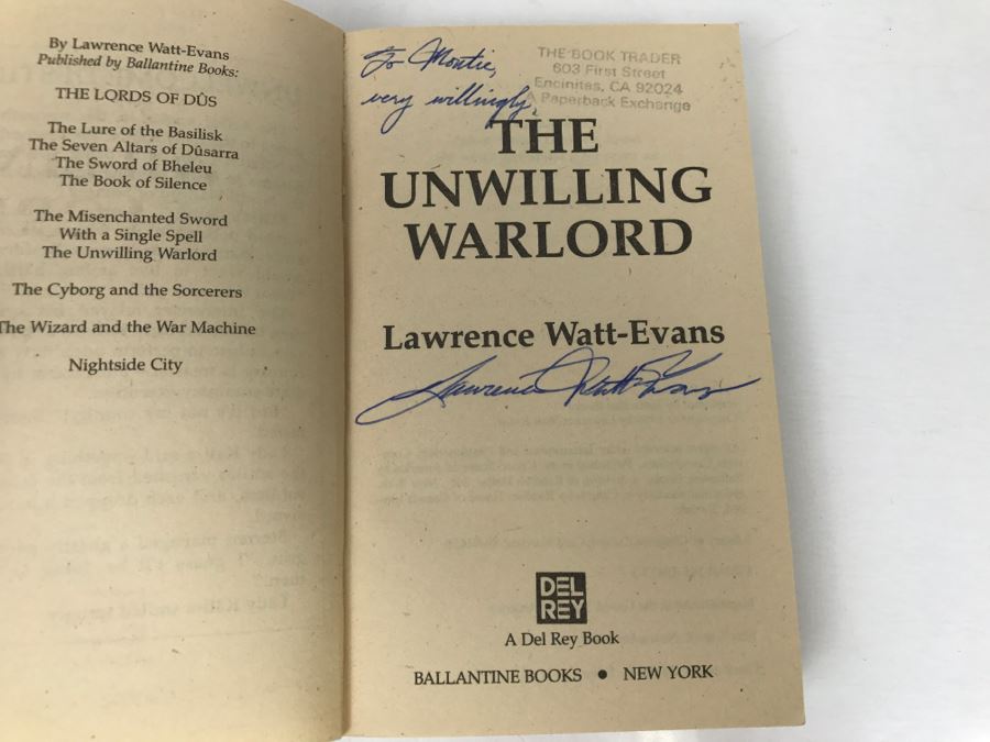 Signed Set Of (7) Paperback Books By Lawrence Watt-Evans [Photo 24]