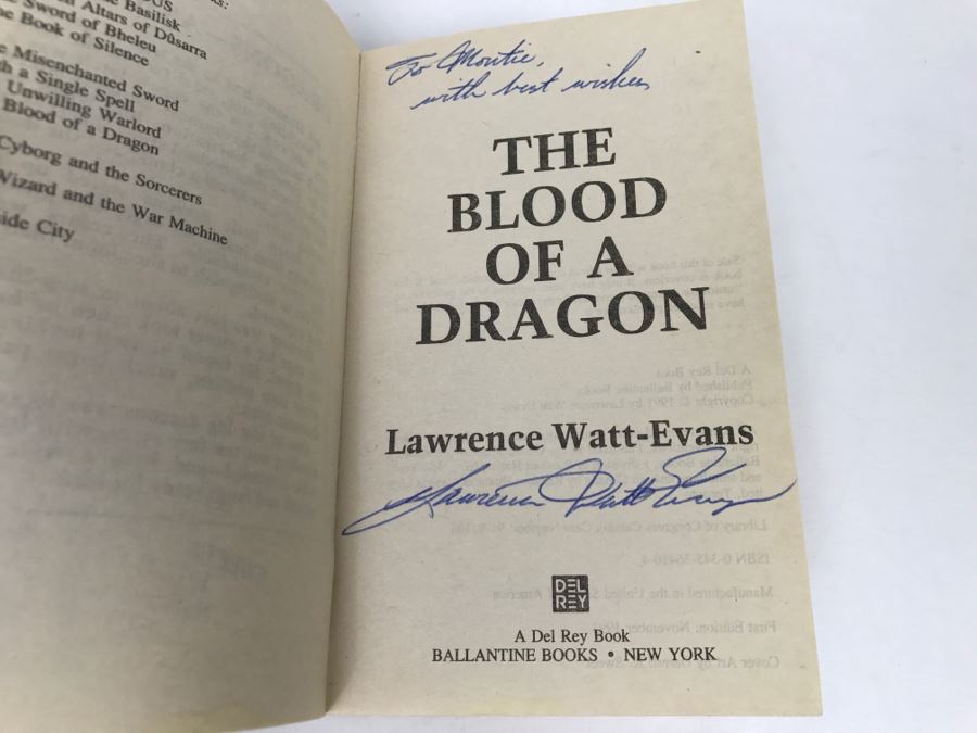 Signed Set Of (7) Paperback Books By Lawrence Watt-Evans [Photo 12]