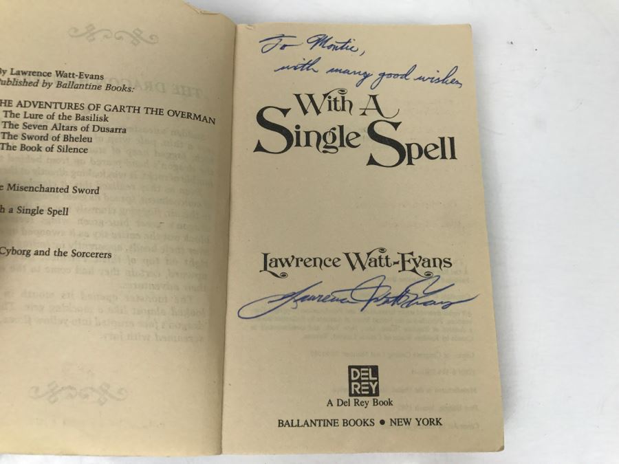 Signed Set Of (7) Paperback Books By Lawrence Watt-Evans [Photo 6]