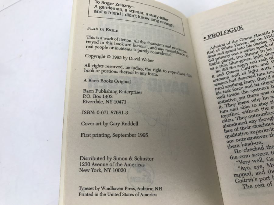 Signed Set Of (2) Paperback Books By David Weber [Photo 14]