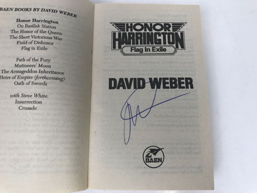 Signed Set Of (2) Paperback Books By David Weber [Photo 12]