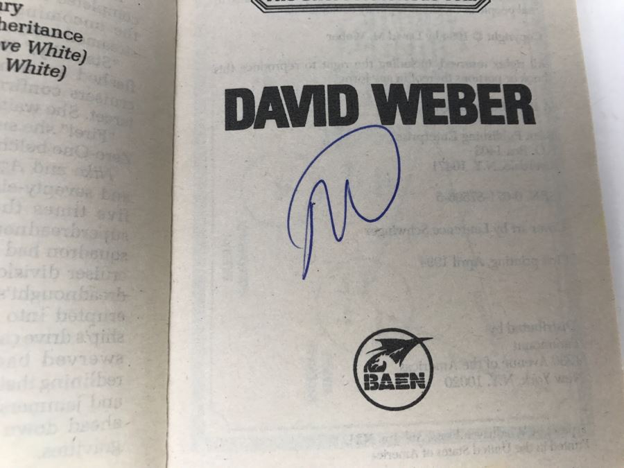 Signed Set Of (2) Paperback Books By David Weber [Photo 7]