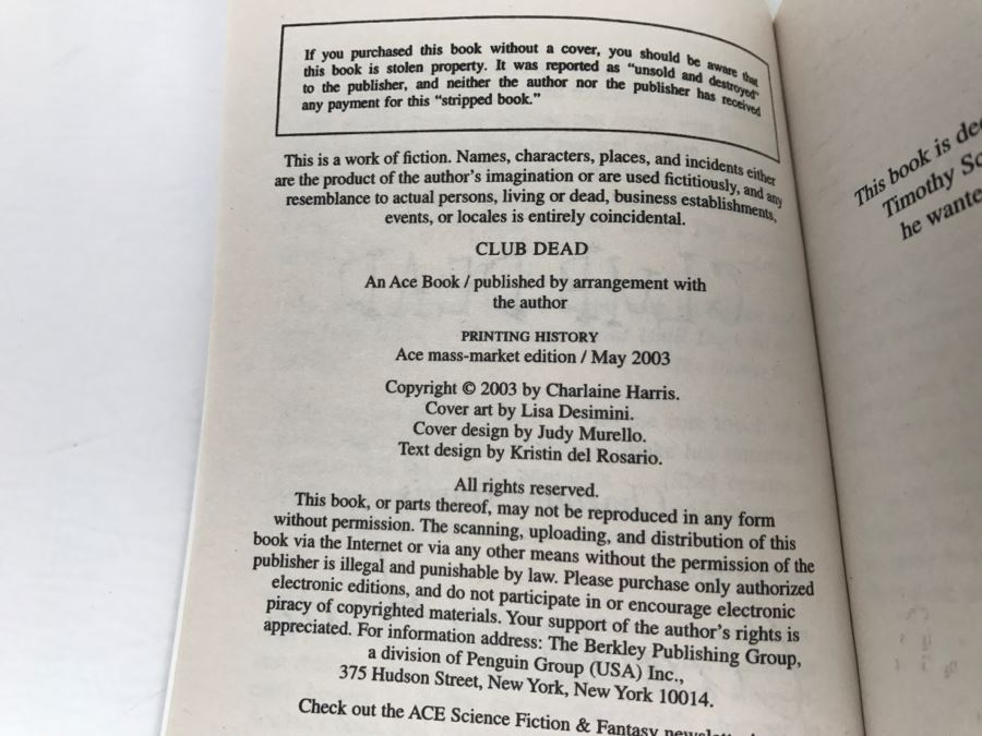 Signed Set Of (4) Paperback Books By Charlaine Harris [Photo 22]