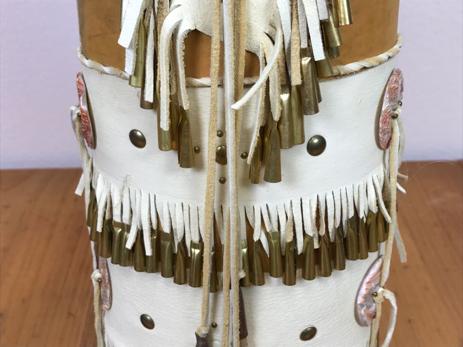 Stunning Robert Rivera Apache Basket Woman Gourd Art With Unique Wardrobe And Set Of Beaded Jewelry 25' X 14' Retailed For $3,000 [Photo 13]