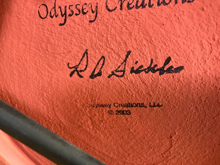 Large Platter Shield Pottery With Wrought Iron Arrow Motif Stand By Odyssey Creations Retailed For $225 From Santa Fe Saavy 23'R [Photo 16]