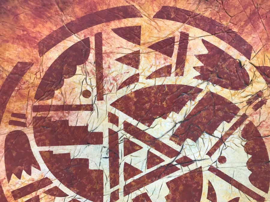 Large Platter Shield Pottery With Wrought Iron Arrow Motif Stand By Odyssey Creations Retailed For $225 From Santa Fe Saavy 23'R [Photo 6]