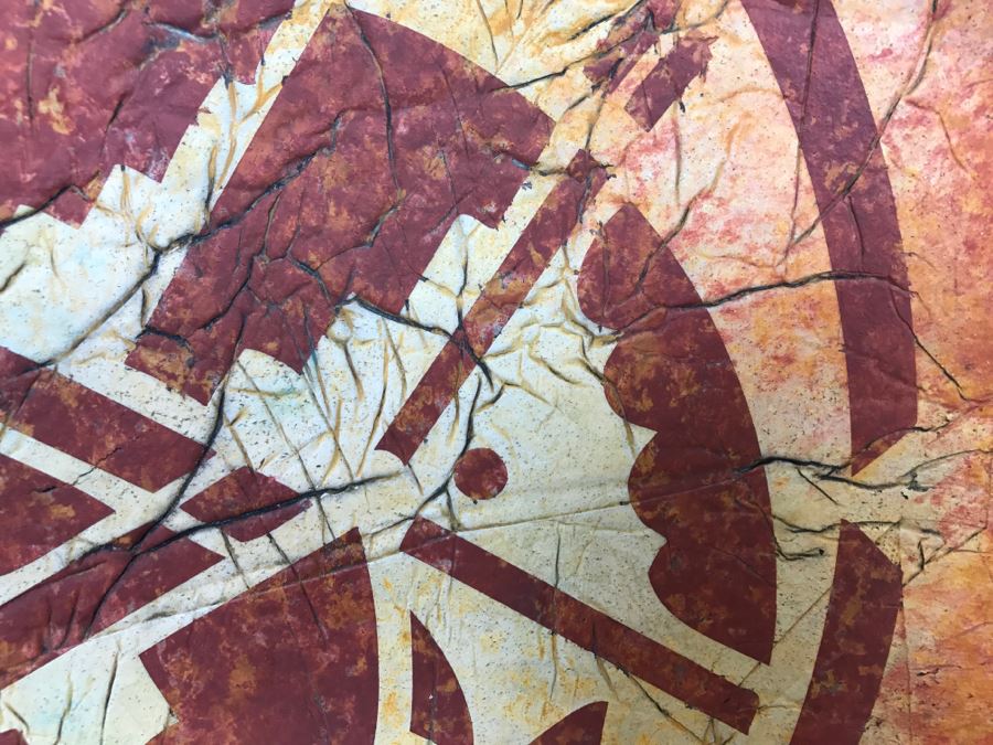 Large Platter Shield Pottery With Wrought Iron Arrow Motif Stand By Odyssey Creations Retailed For $225 From Santa Fe Saavy 23'R [Photo 9]