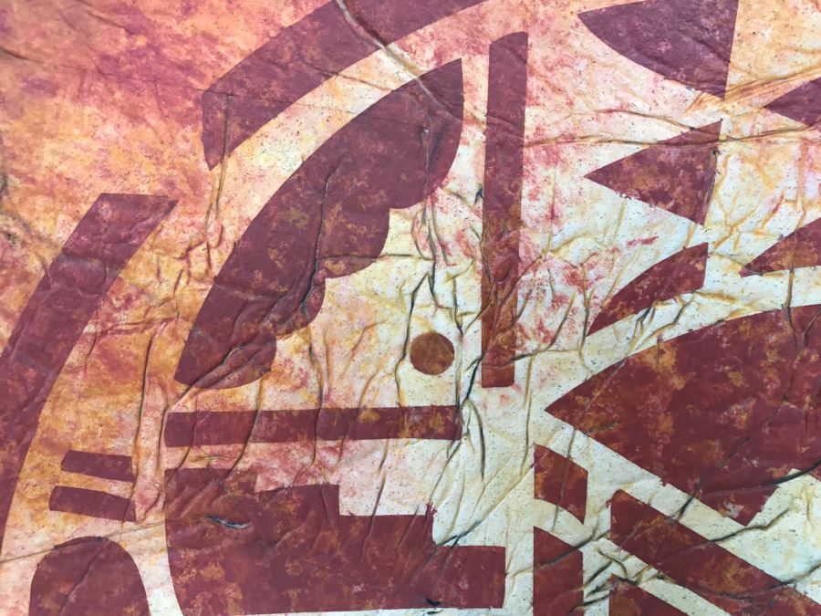 Large Platter Shield Pottery With Wrought Iron Arrow Motif Stand By Odyssey Creations Retailed For $225 From Santa Fe Saavy 23'R [Photo 8]